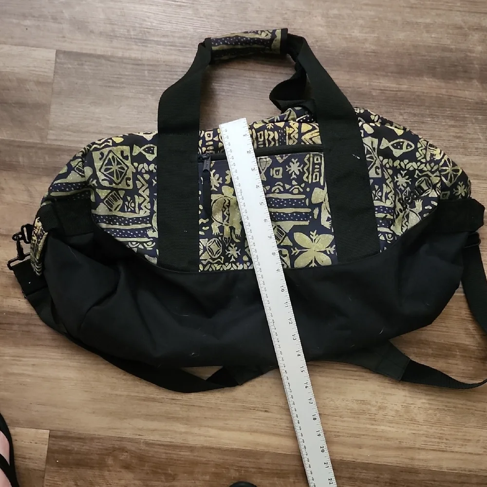 LL Bean Vintage Duffle Bag Southwest Print Large Travel Weekender
